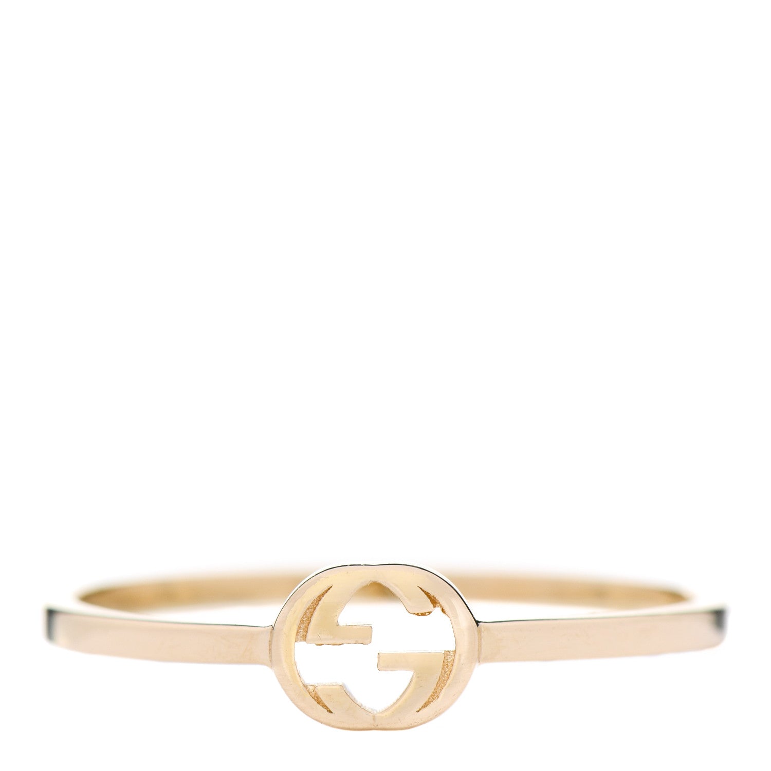Gucci 18K Yellow Gold Interlocking G Ring 60 9 1 of 7