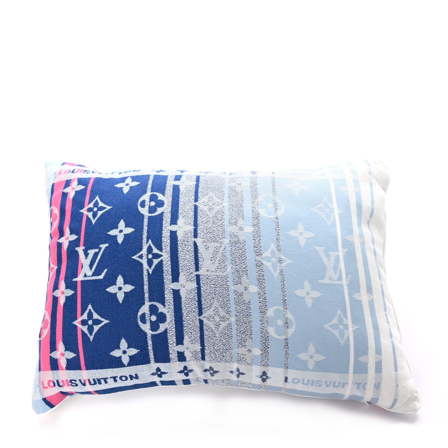Cotton Monogram Cushion Pillow Sunset Blue