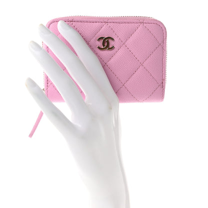 Chanel Caviar Quilted Zip Coin Purse Lilac 2 of 7