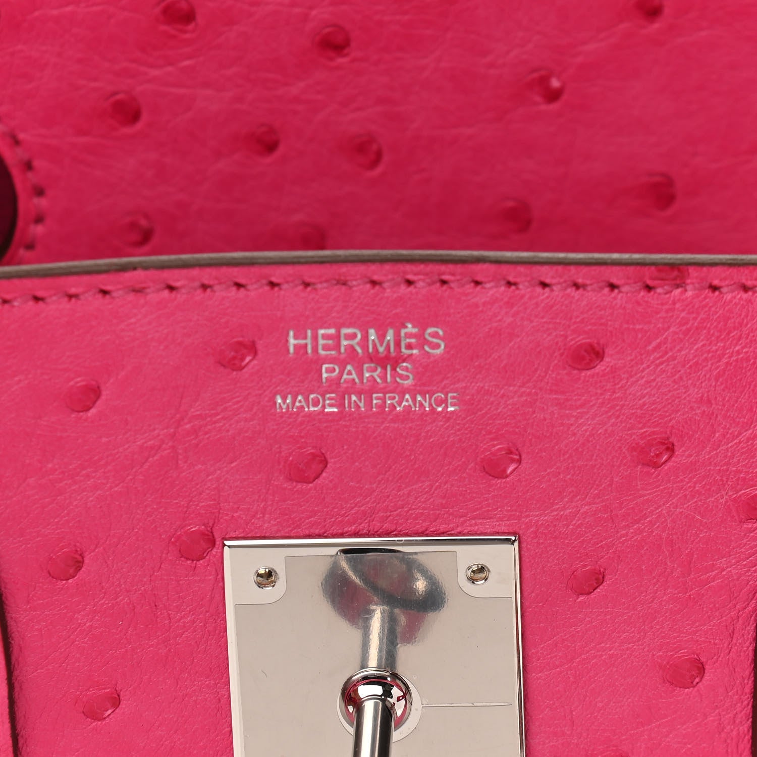 Hermes Ostrich Birkin 30 Rose Tyrien 7 of 10