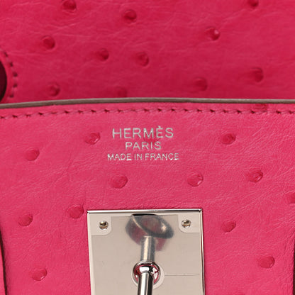Hermes Ostrich Birkin 30 Rose Tyrien 7 of 10