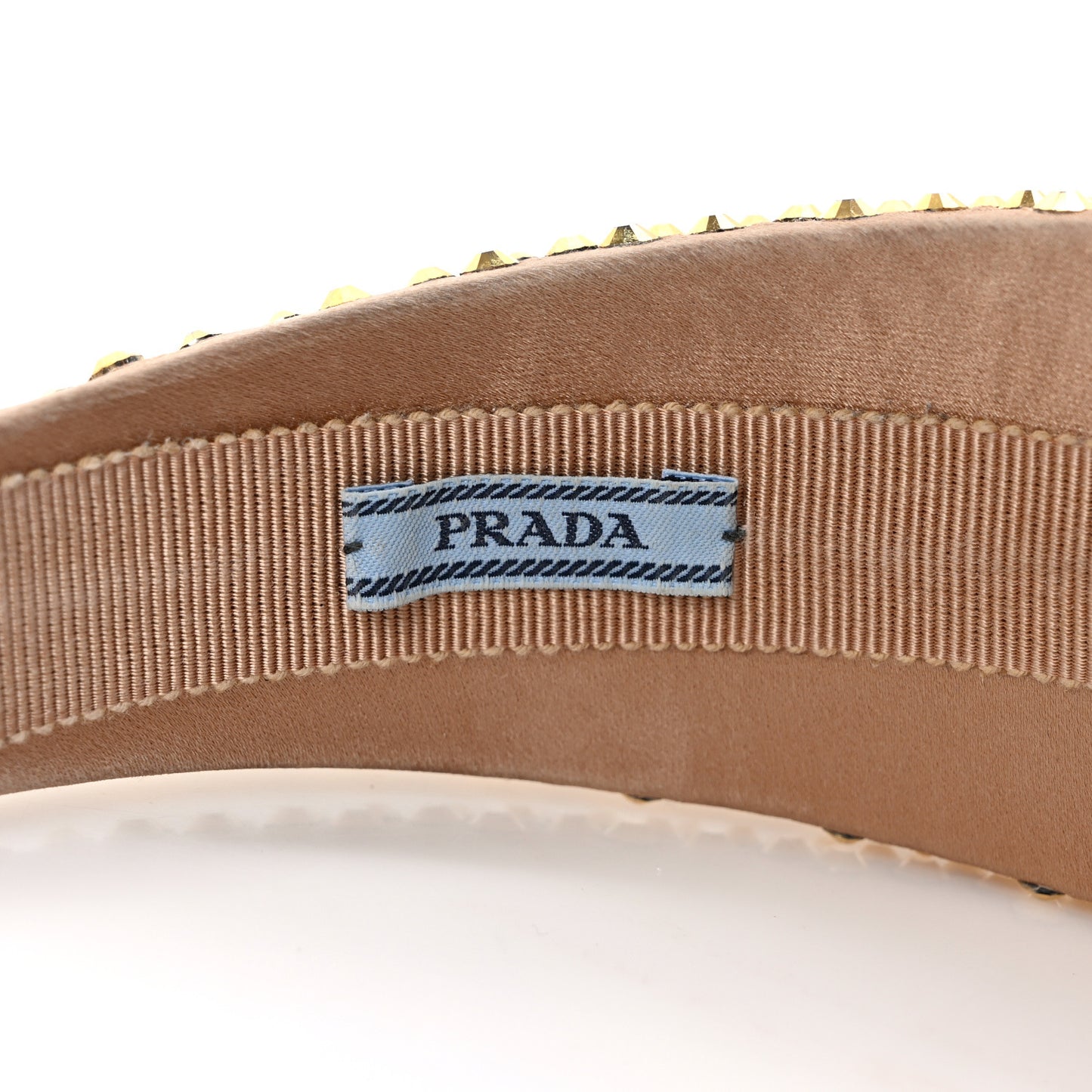 Satin Crystal Embellished Headband Platino