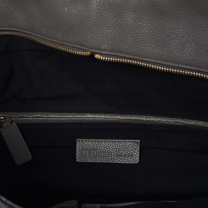 Alexander McQueen Pebbled Calfskin Large Skull Padlock Zip Around Tote Dark Grey 14 of 28
