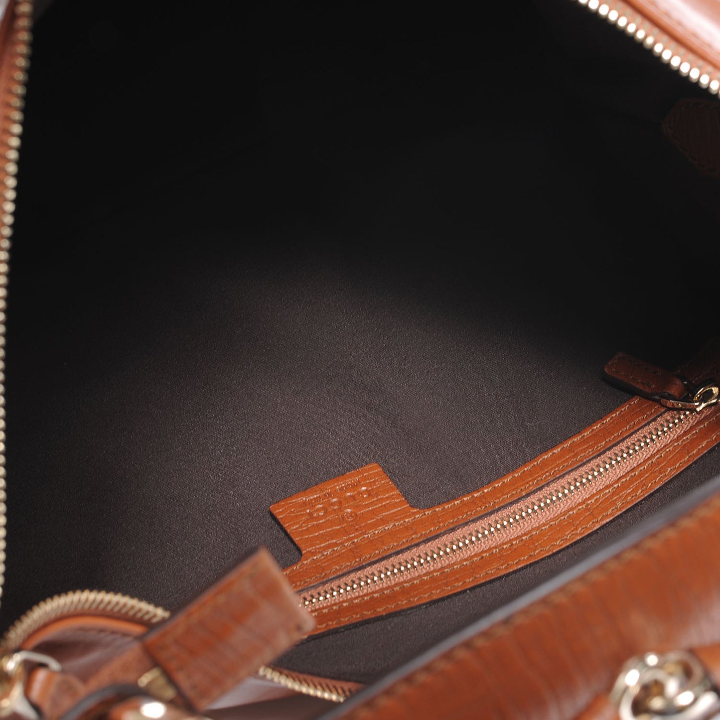 Leather Medium Horsebit Chain Hobo Tan
