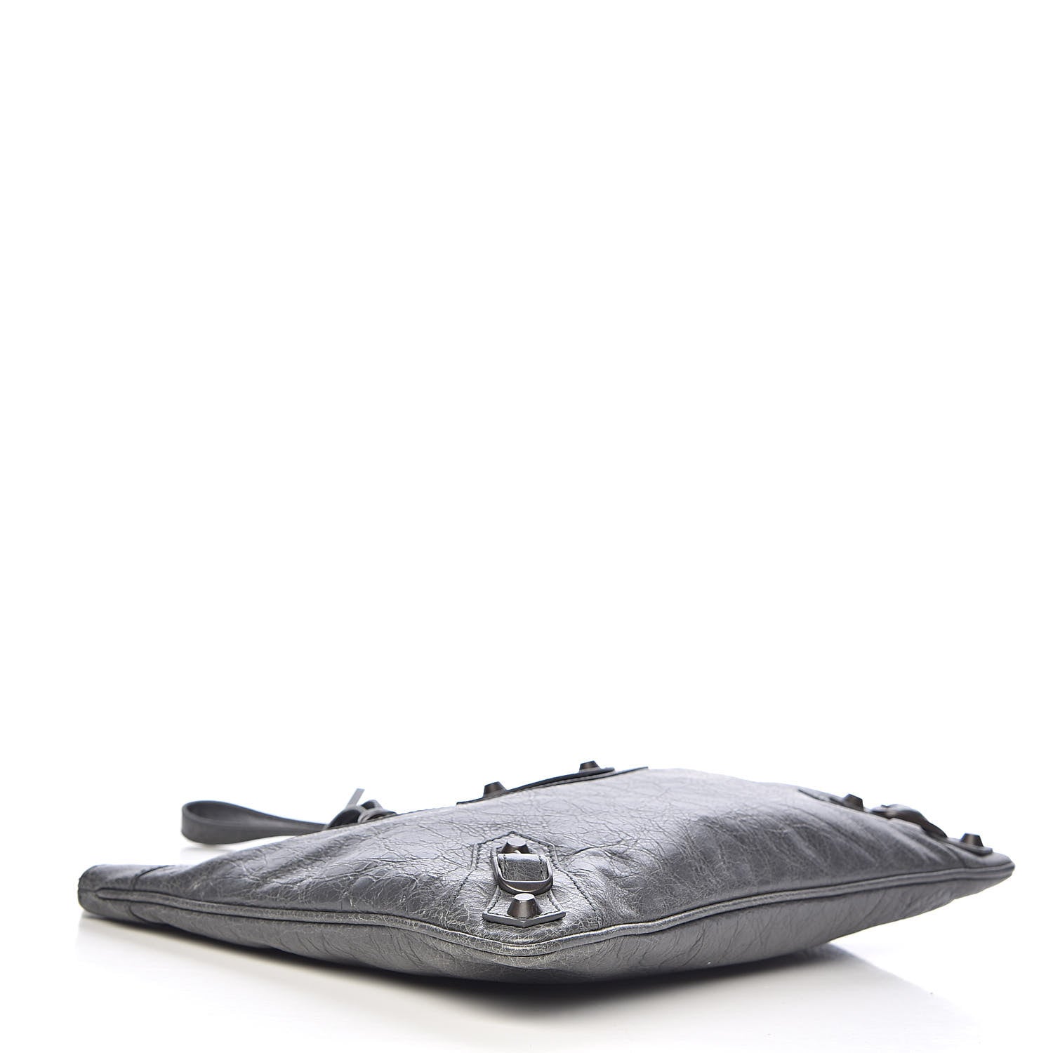Balenciaga Agneau Classic Hardware Flat Handle Clutch Gris Tarmac 4 of 7
