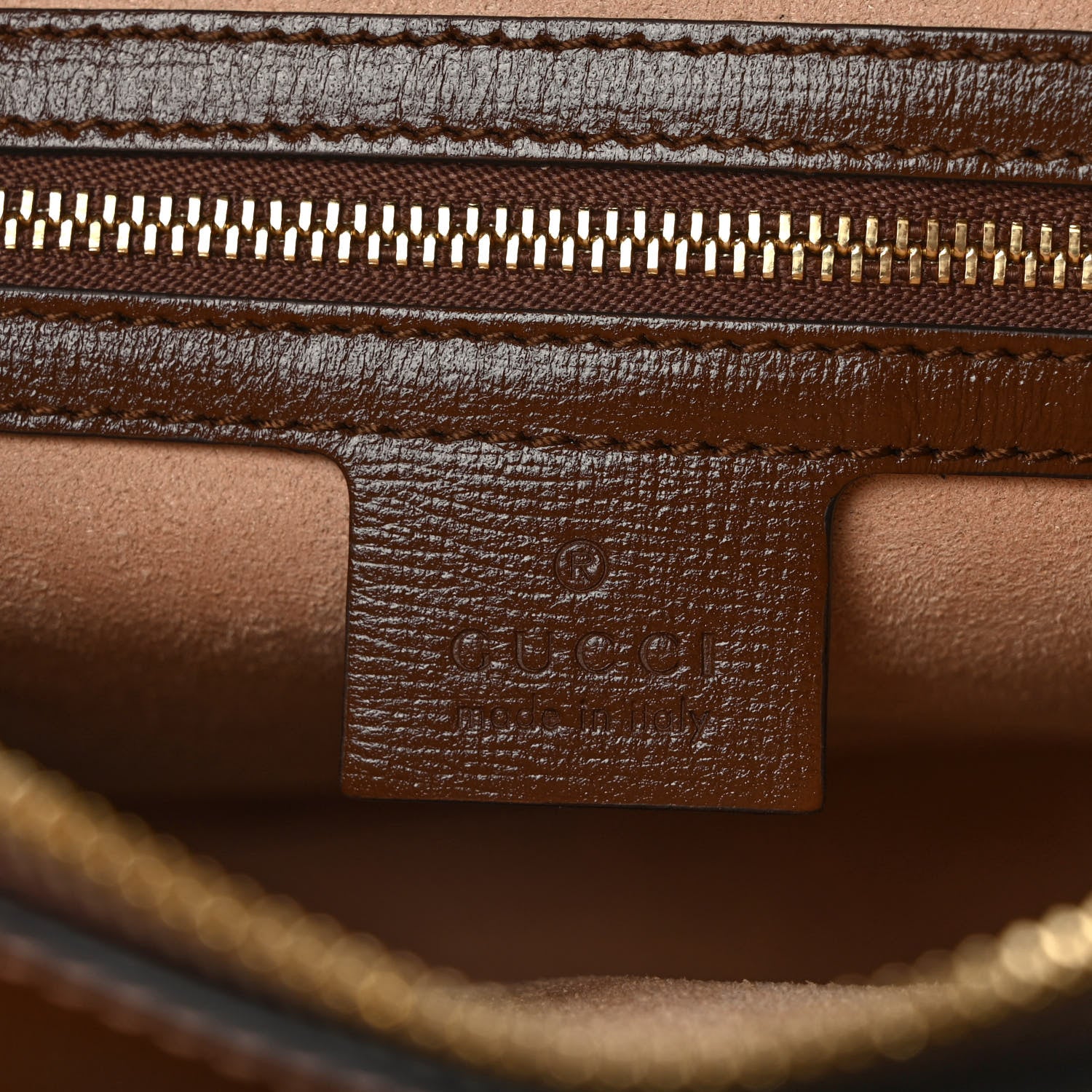 Gucci GG Supreme Monogram Small Horsebit 1955 Shoulder Bag Beige Brown Sugar 6 of 9