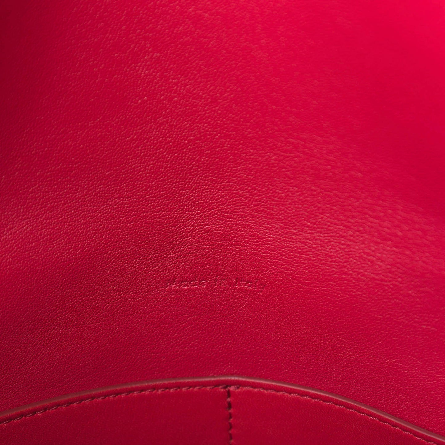 Smooth Calfskin Flap Clasp Bag Bright Red