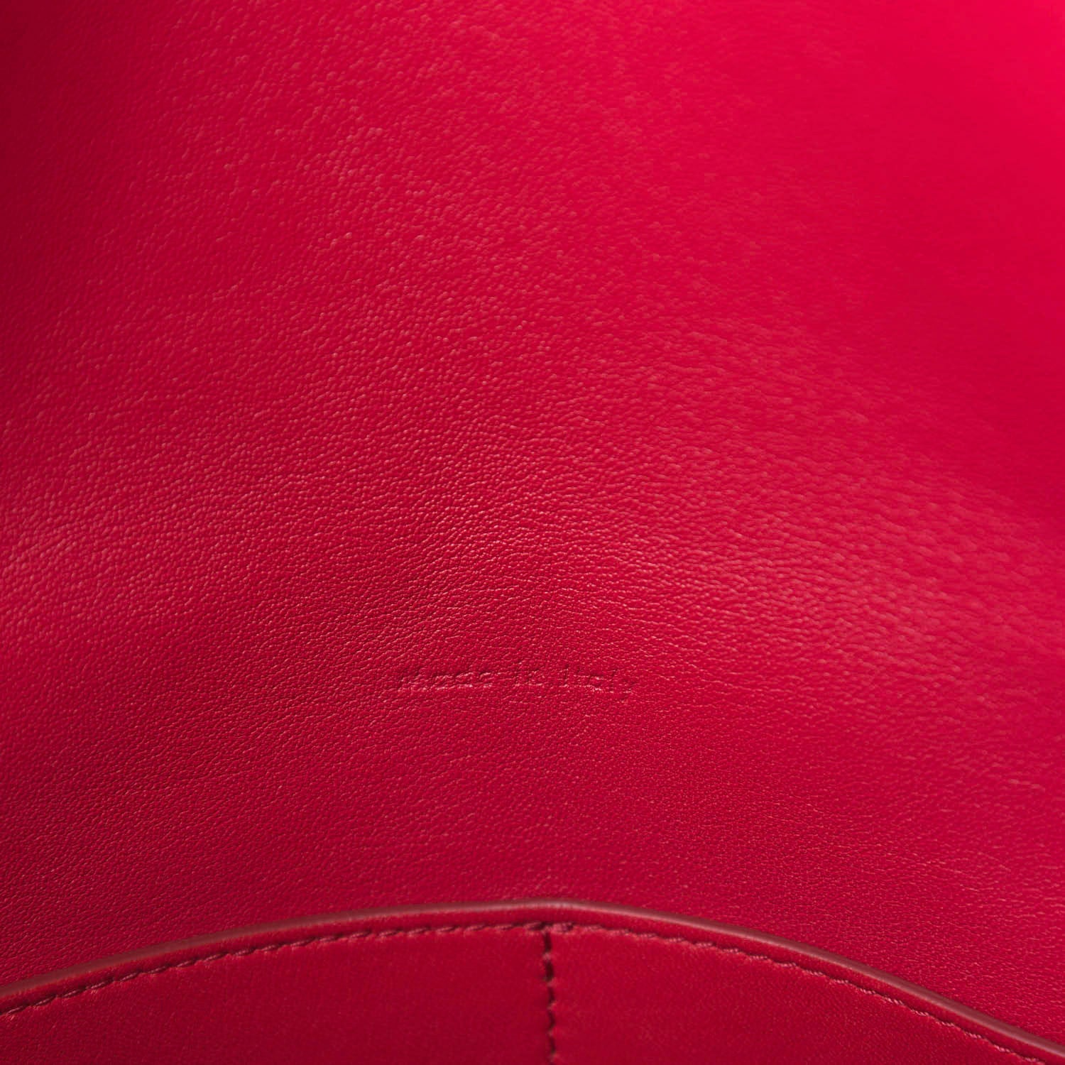 Celine Smooth Calfskin Flap Clasp Bag Bright Red 9 of 12