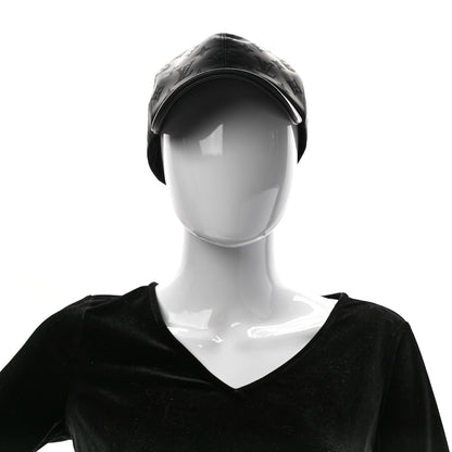 Louis Vuitton Calfskin Monogram Shadow Baseball Cap 62 Black 2 of 9