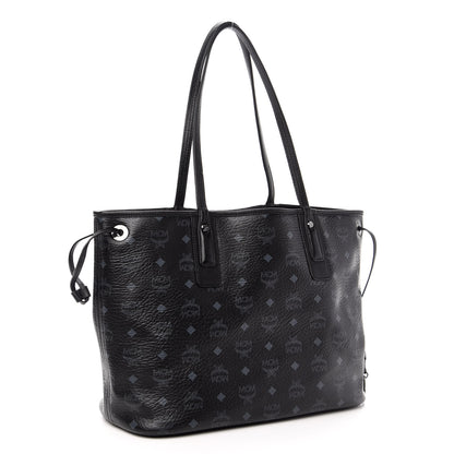 MCM Visetos Medium Liz Reversible Shopper Tote Black 3 of 14