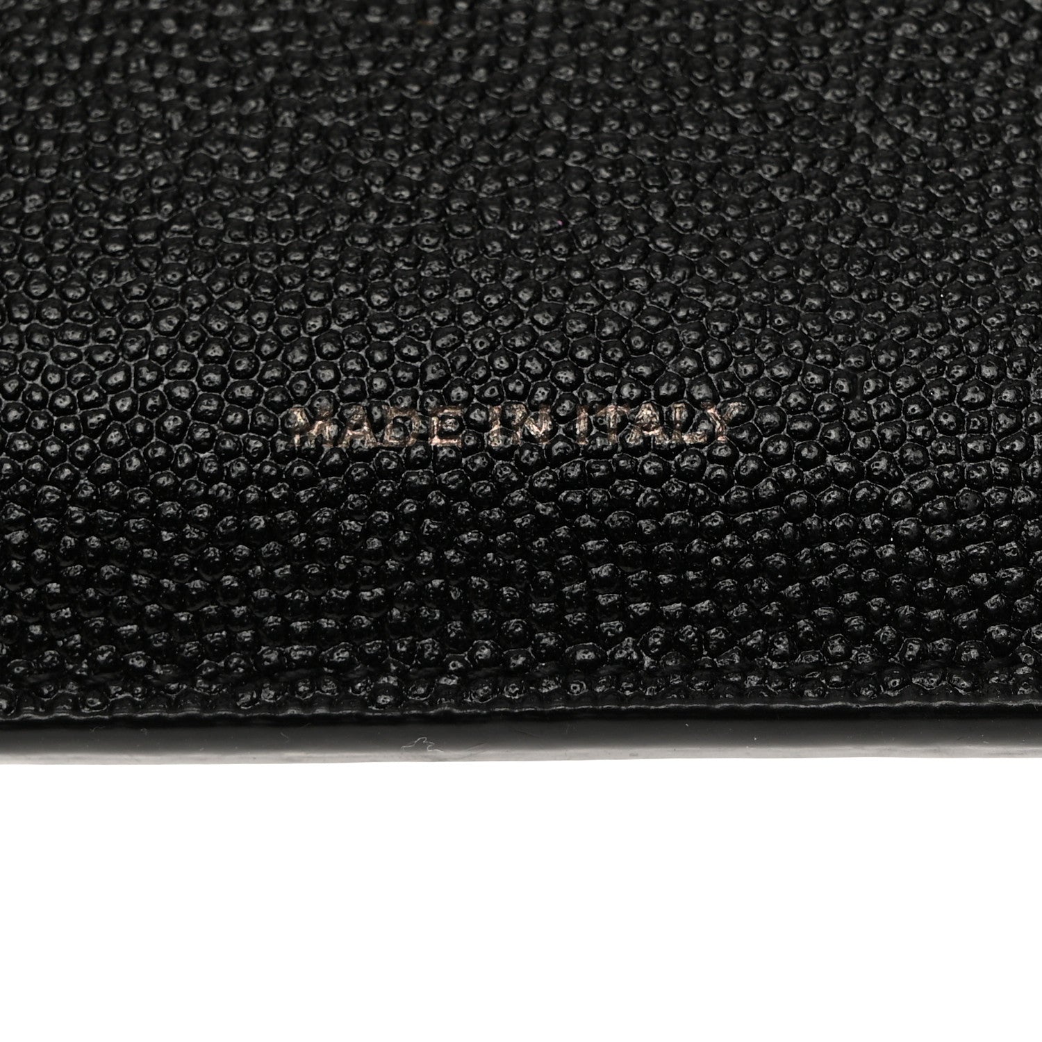 Saint Laurent Grain De Poudre Uptown Monogram Compact Wallet Black 6 of 7
