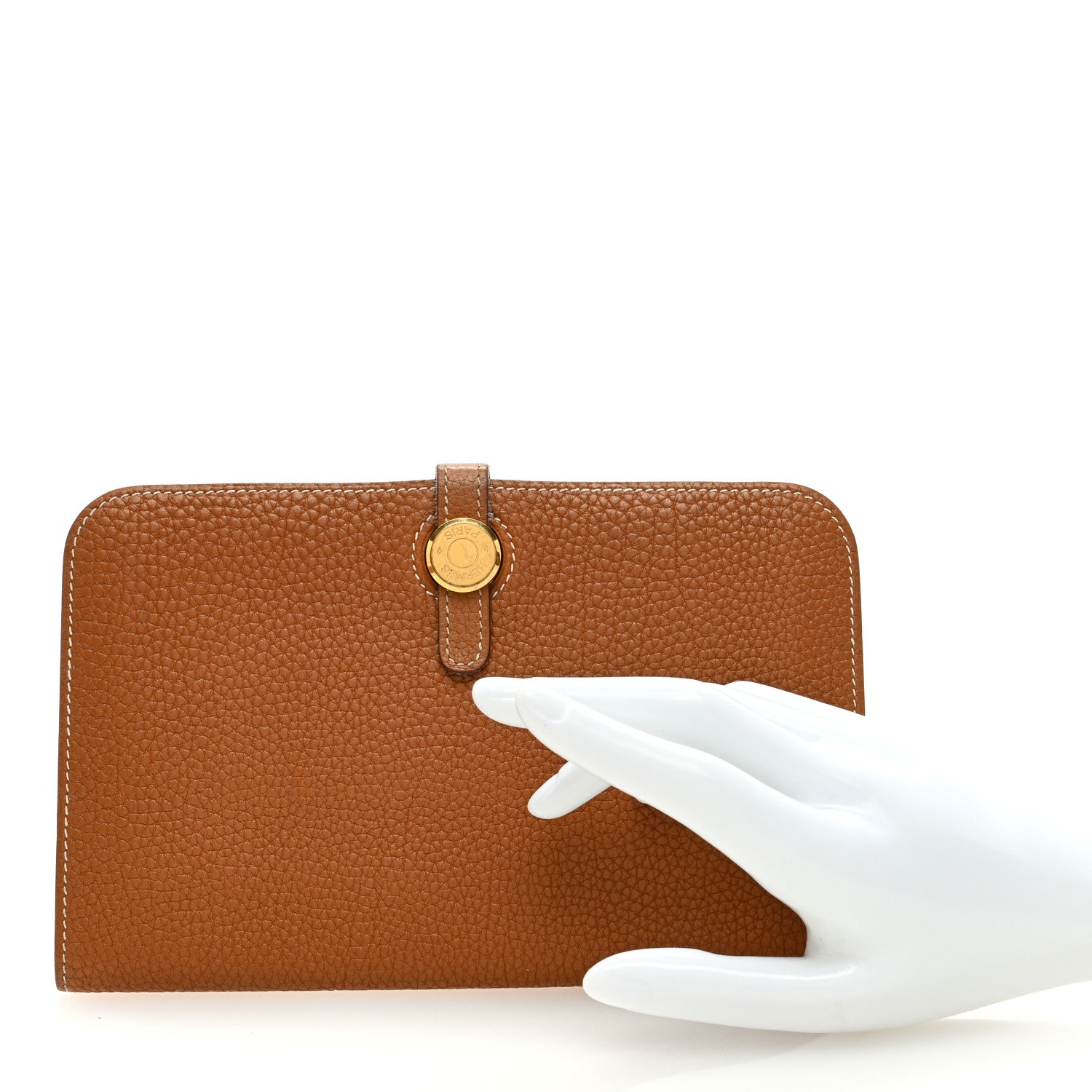 Hermes Togo Dogon Duo Wallet Gold 2 of 9