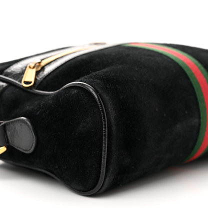 Gucci Suede Patent Web Small Ophidia Shoulder Bag Black 9 of 16