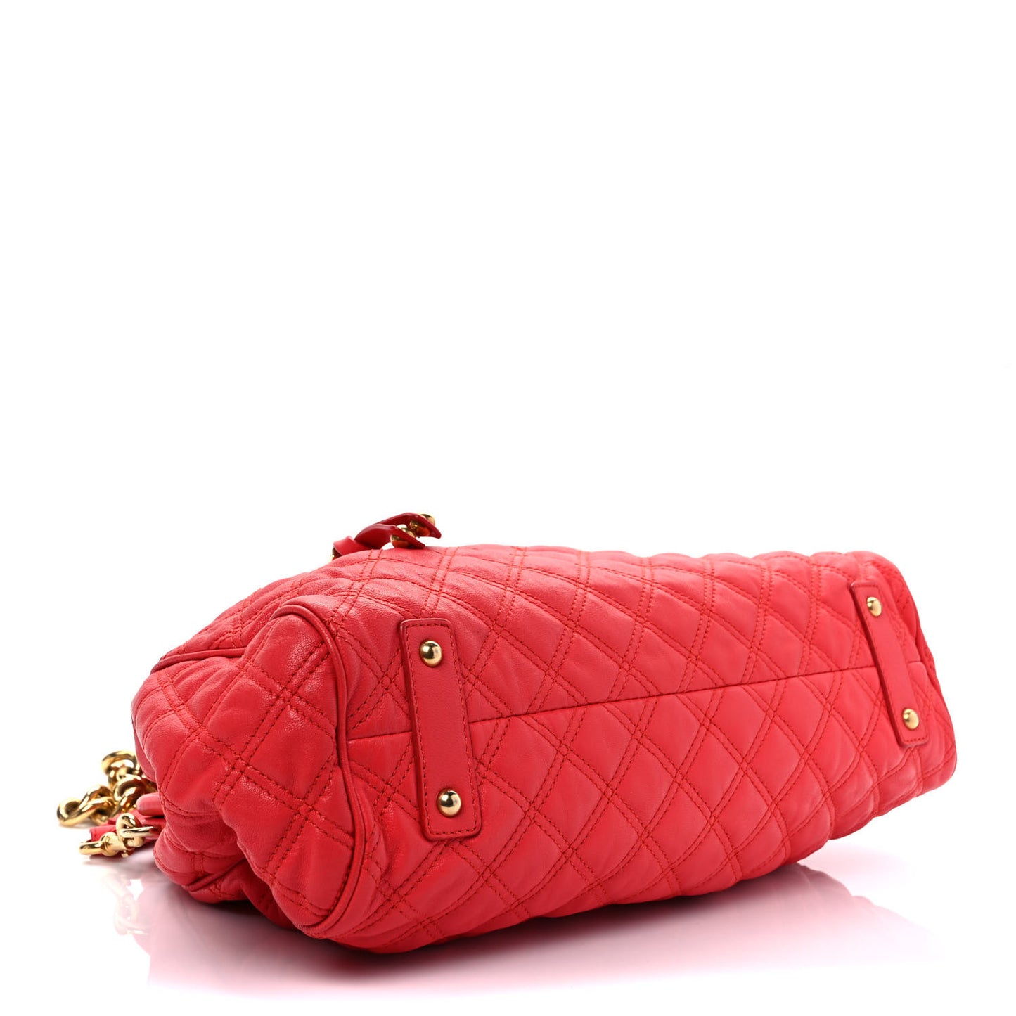 Calfskin Quilted Leather Stam Bag Red