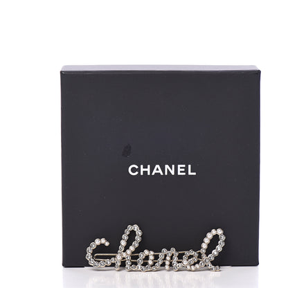 Chanel Metal Glass Swirling Pearls Hair Clip Gold 4 of 4