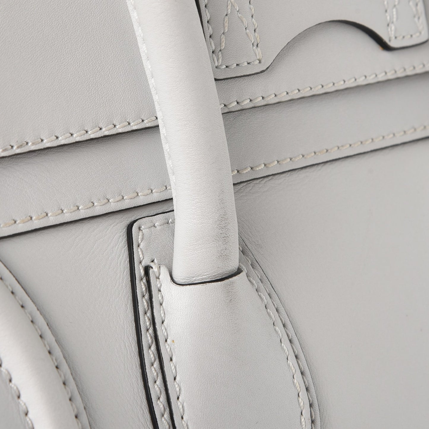 Smooth Calfskin Mini Luggage White