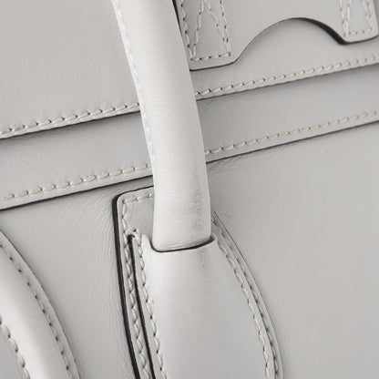 Celine Smooth Calfskin Mini Luggage White 9 of 12