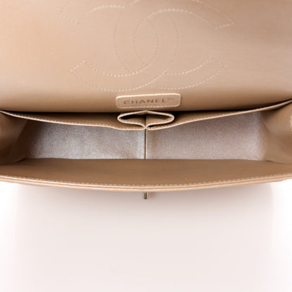 Chanel Pearly Caviar Quilted Jumbo Double Flap Beige 5 of 13