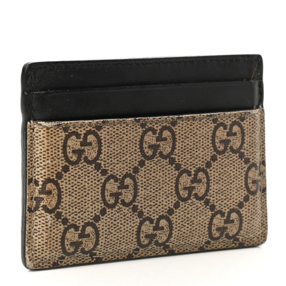 Gucci GG Supreme Monogram Kingsnake Card Holder Beige Black 3 of 6