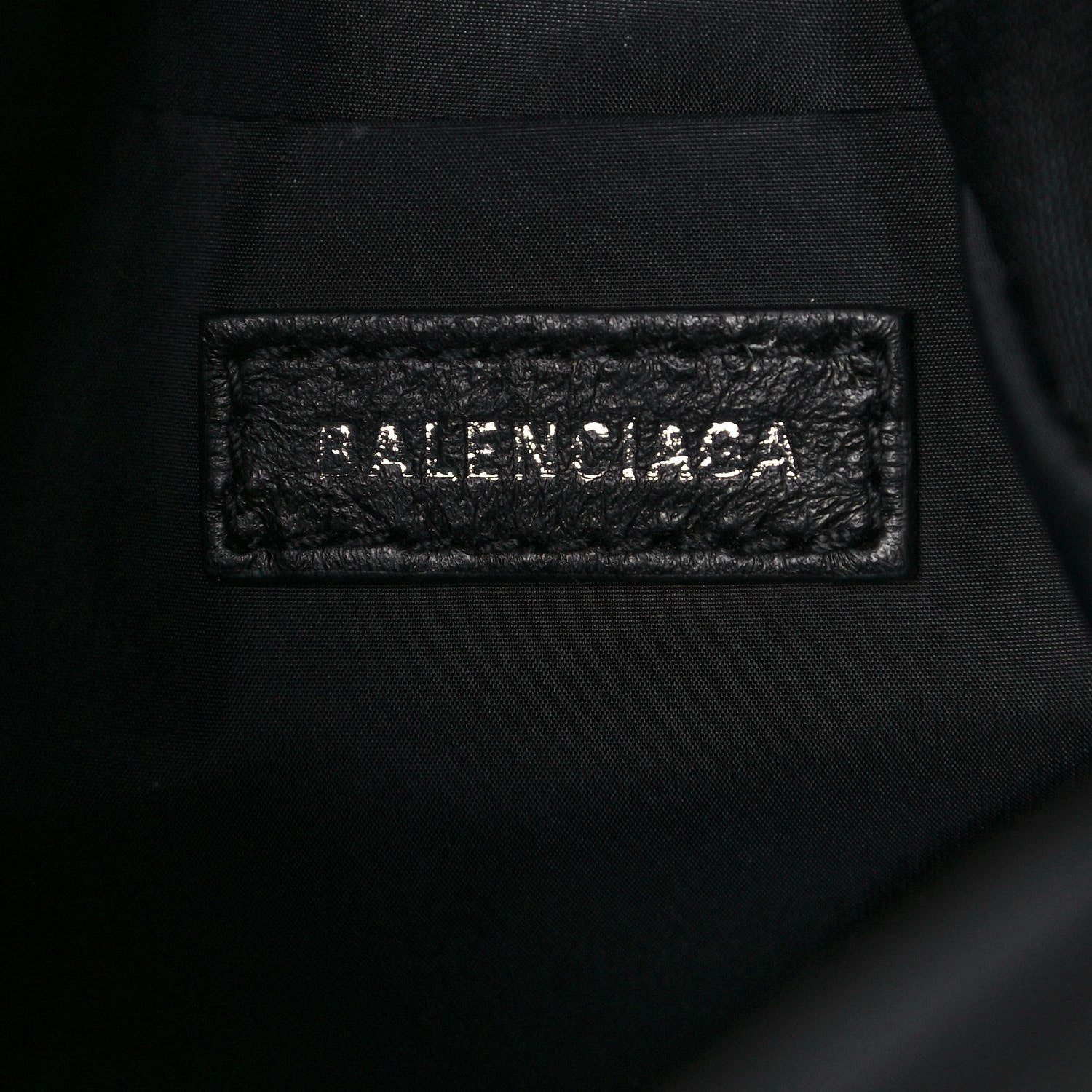 Balenciaga Recycled Sport Nylon Logo Embroidered Wheel Drawstring Bucket Bag Black White 6 of 11