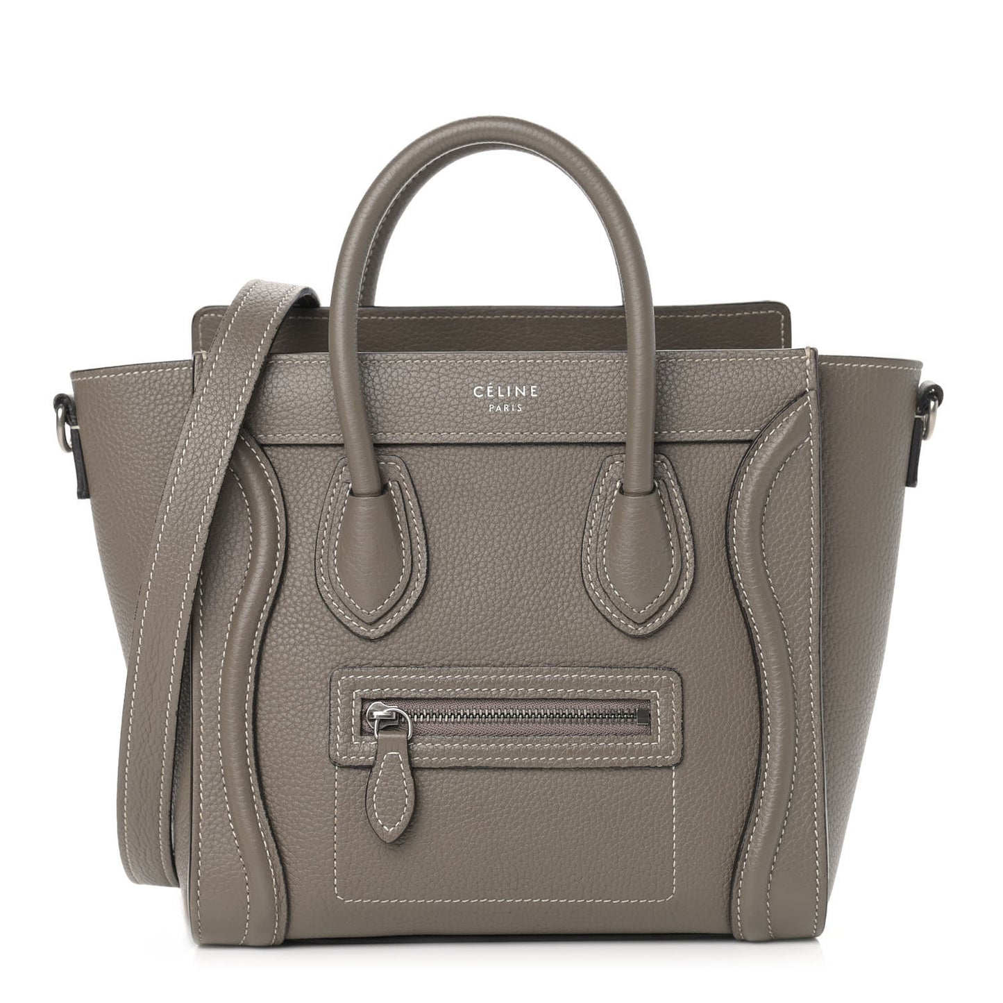 Drummed Calfskin Nano Luggage Souris