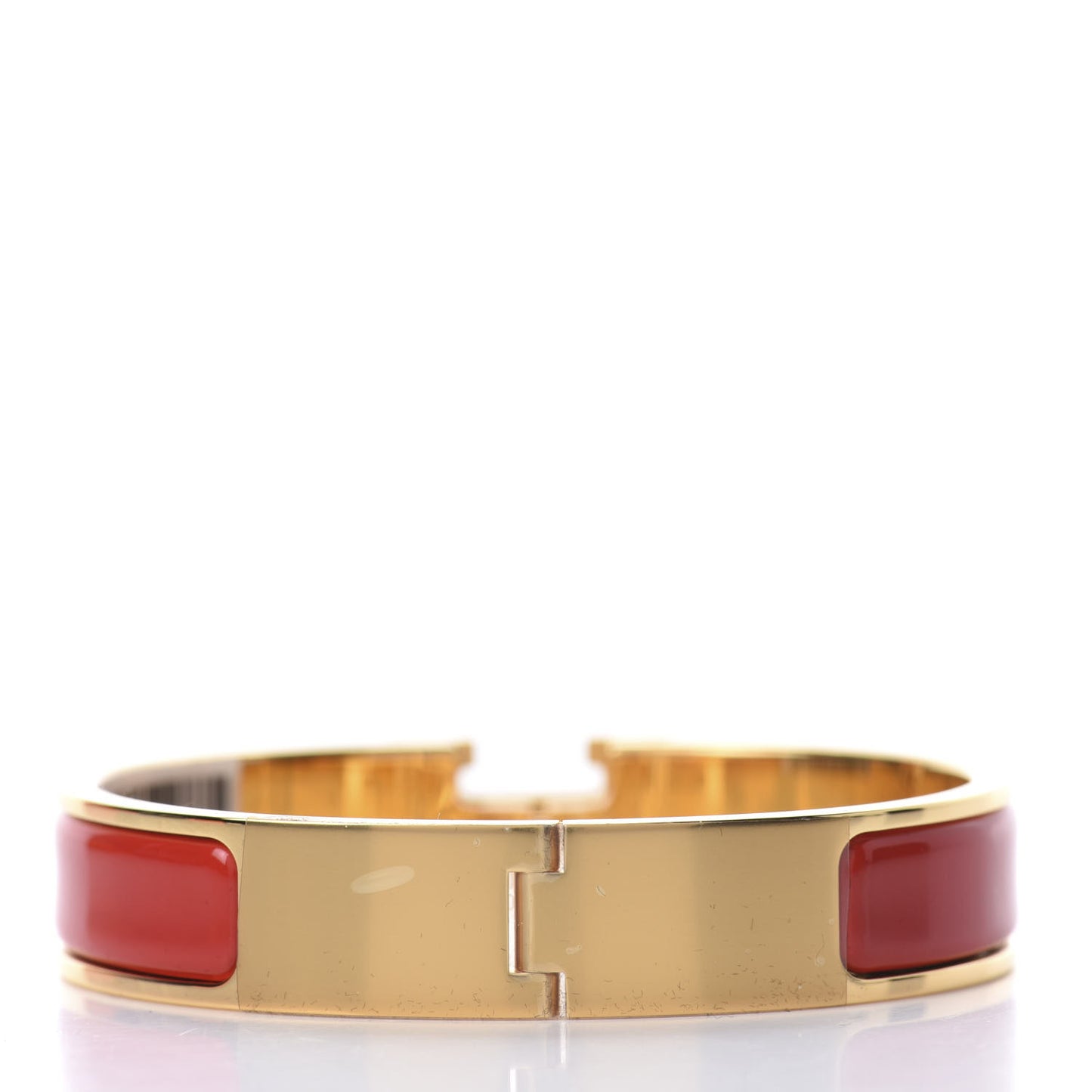 Enamel Narrow Clic Clac H Bracelet PM Rouge Bandana