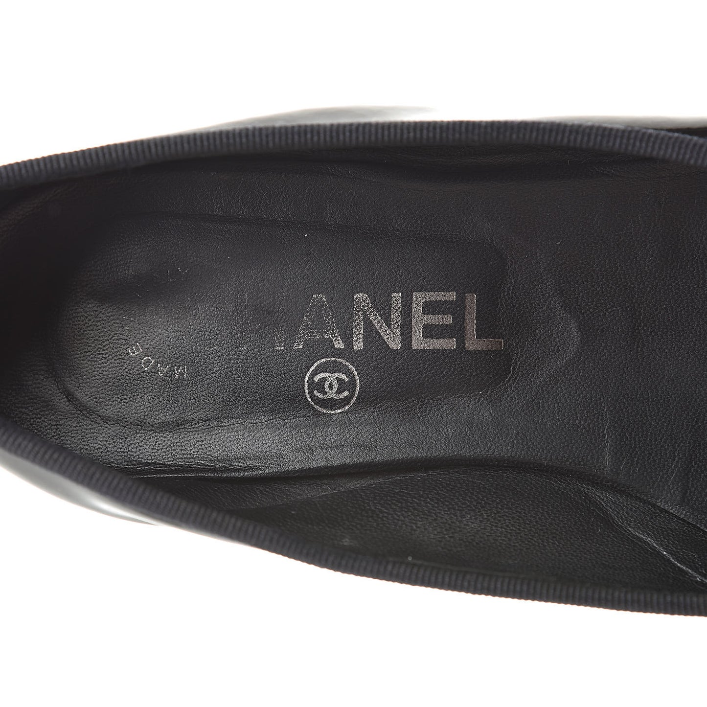 Patent Cap Toe Ballerina Flats 36.5 Black