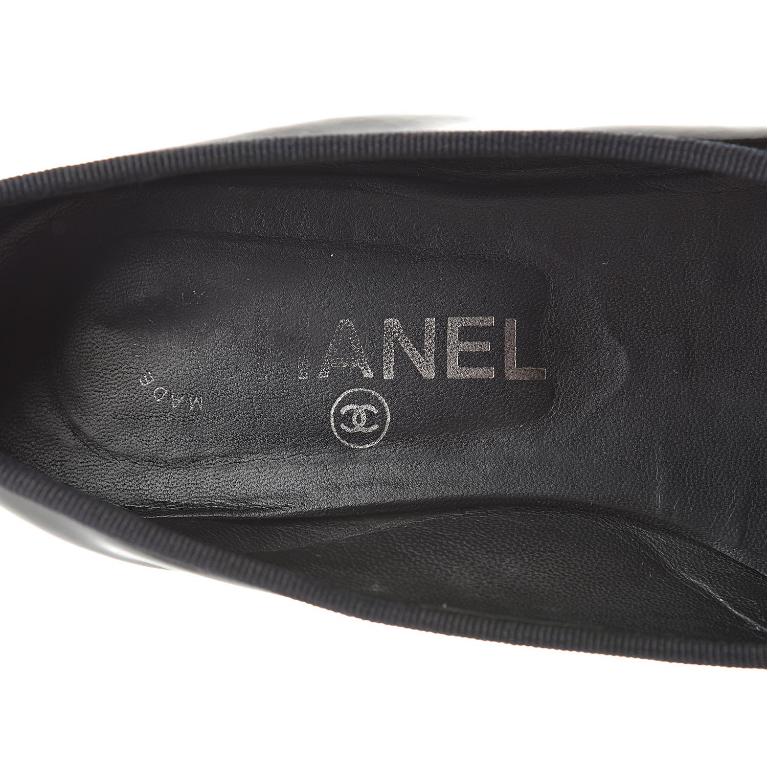 Chanel Patent Cap Toe Ballerina Flats 36.5 Black 9 of 13