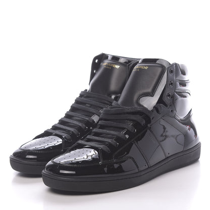 Saint Laurent Patent Court Classic SL/10H High Top Sneakers 43 Black 3 of 9