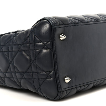 Christian Dior Lambskin Cannage Medium Lady Dior Navy Blue 8 of 9