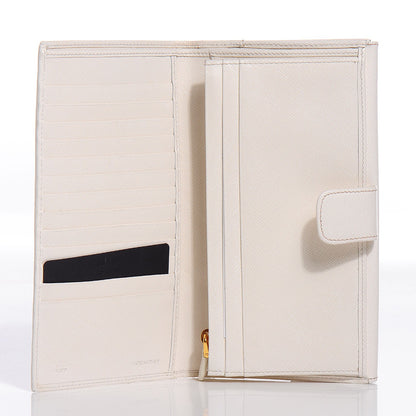 Prada Saffiano Metal Continental Wallet Talco 5 of 9