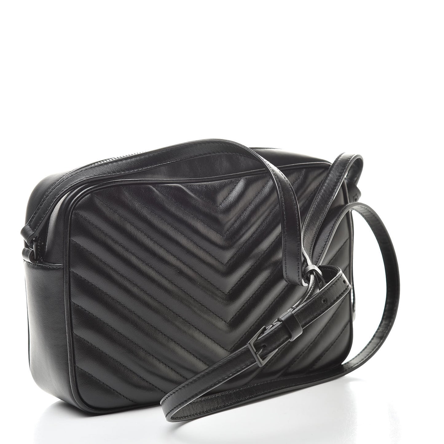 Calfskin Matelasse Monogram Lou Camera Bag Black