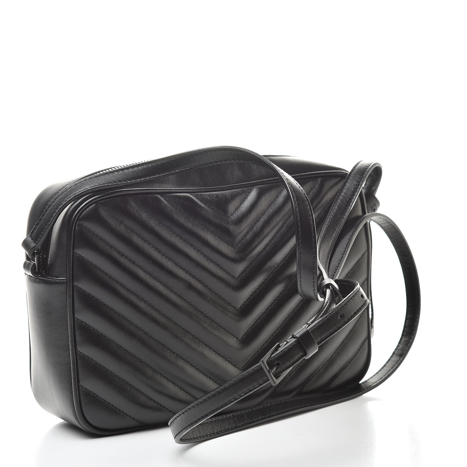 Saint Laurent Calfskin Matelasse Monogram Lou Camera Bag Black 3 of 10