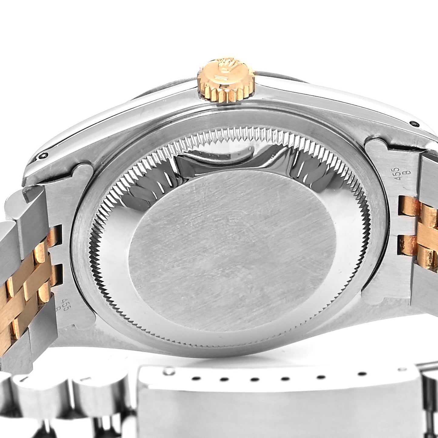 Stainless Steel 18K Yellow Gold 36mm Oyster Perpetual Datejust Watch Blue 16233