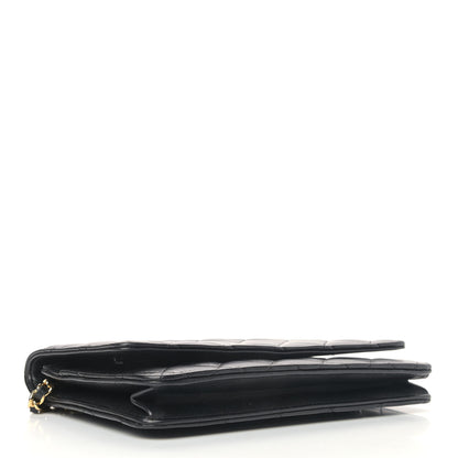 Chanel Lambskin Quilted Wallet On Chain WOC Black 3 of 6