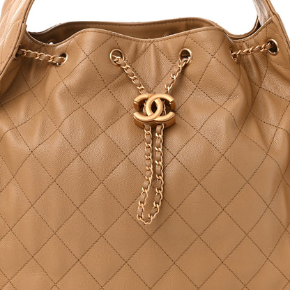 Chanel Caviar Quilted Medium Chanel 25 Handbag Dark Beige 9 of 11