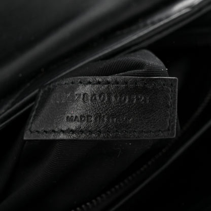 Saint Laurent Calfskin Y Quilted Monogram Monochrome Toy Loulou Crossbody Bag Black 7 of 12