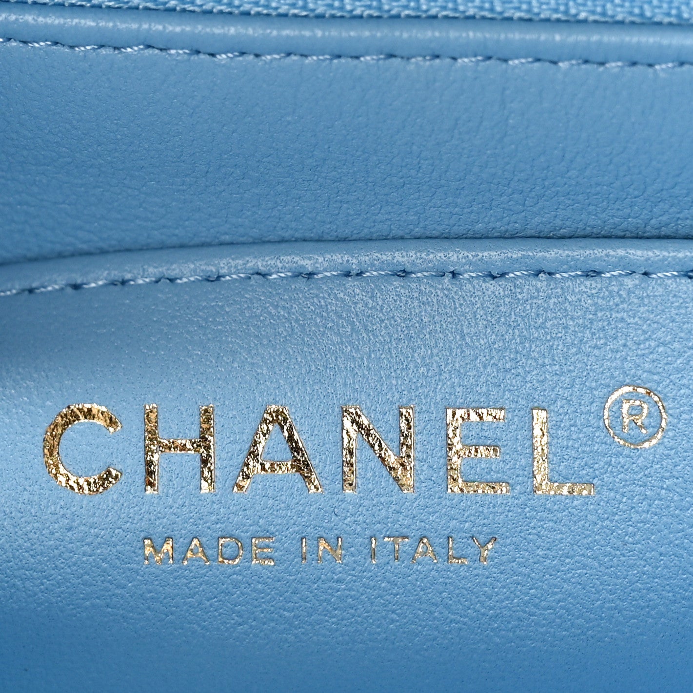 Chanel Lambskin Quilted Mini Rectangular Flap Light Blue 6 of 10