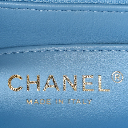 Chanel Lambskin Quilted Mini Rectangular Flap Light Blue 6 of 10