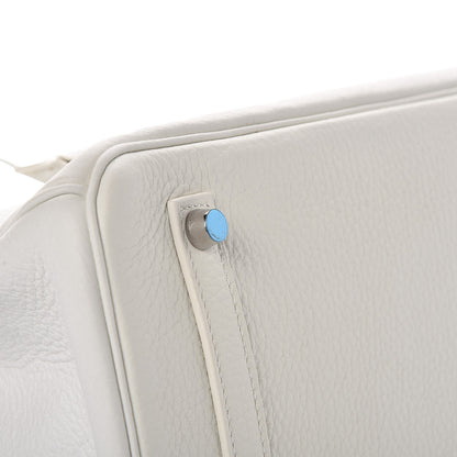 Hermes Taurillon Clemence Birkin 35 White 37 of 37