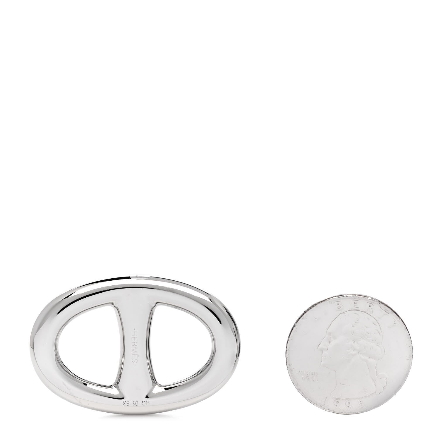 Hermes Palladium Chaine D'Ancre Scarf Ring 2 of 3