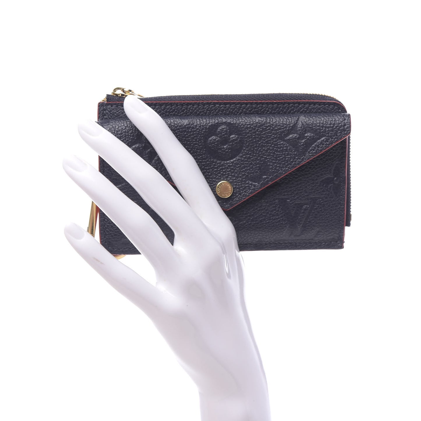 Empreinte Recto Verso Card Holder Marine Rouge