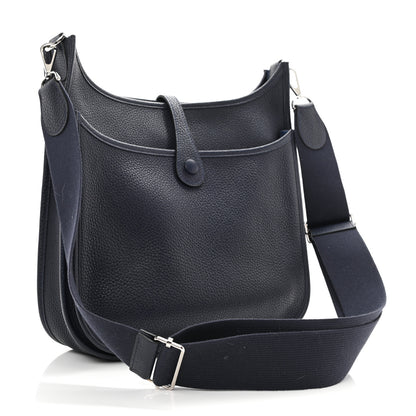 Hermes Taurillon Clemence Evelyne III PM Bleu Nuit 3 of 9