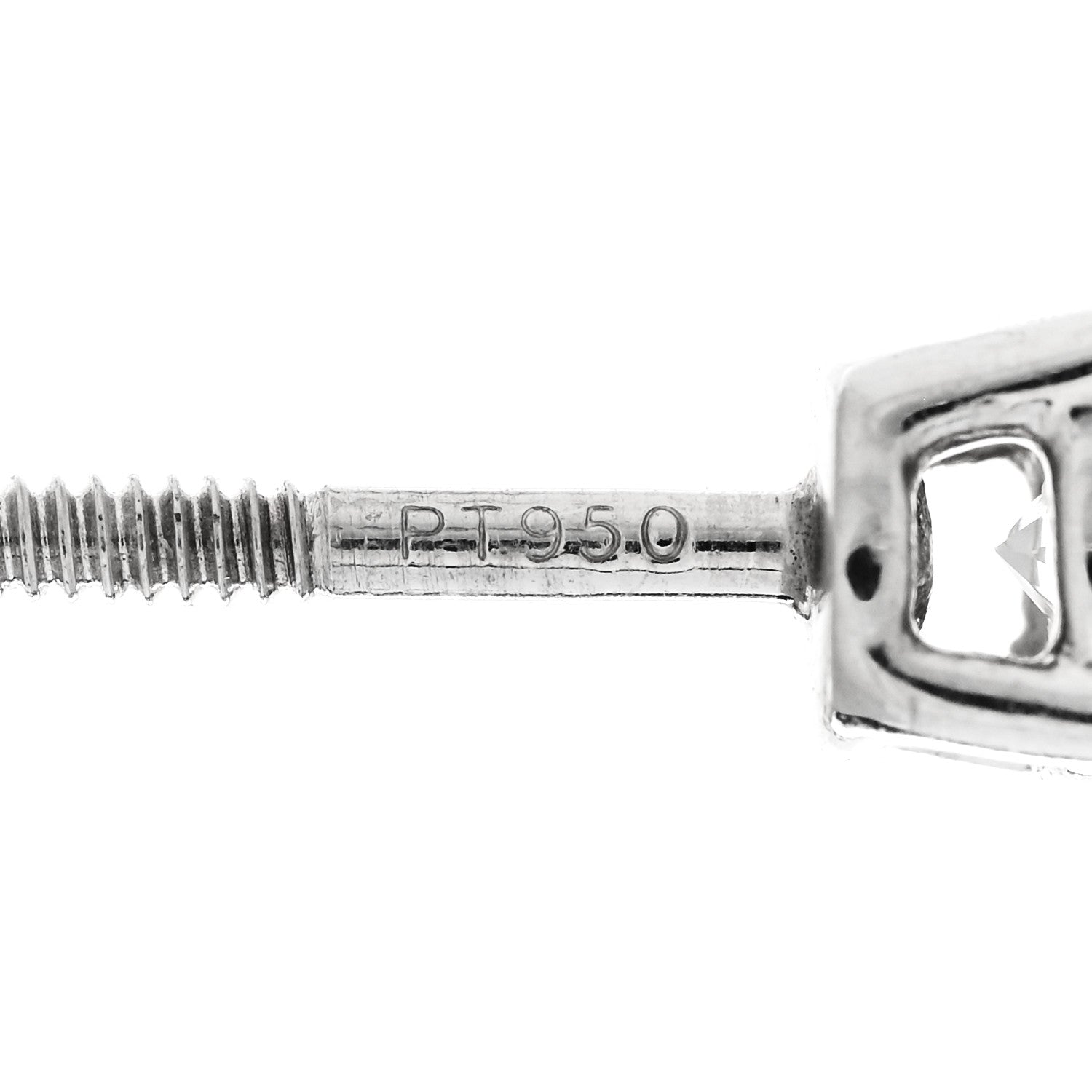 Tiffany Platinum Diamond .17ctw Solitaire Earrings 5 of 5