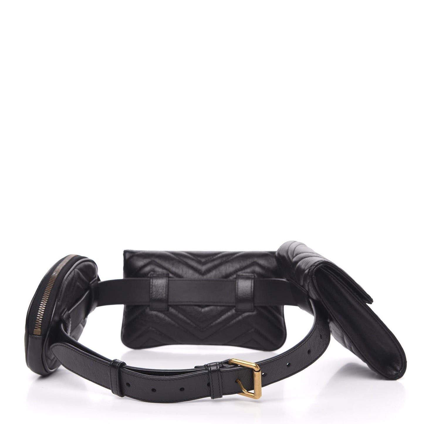 Calfskin Matelasse GG Marmont 2.0 Multi Belt Bag 85 34 Black