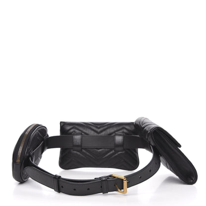 Gucci Calfskin Matelasse GG Marmont 2.0 Multi Belt Bag 85 34 Black 4 of 10