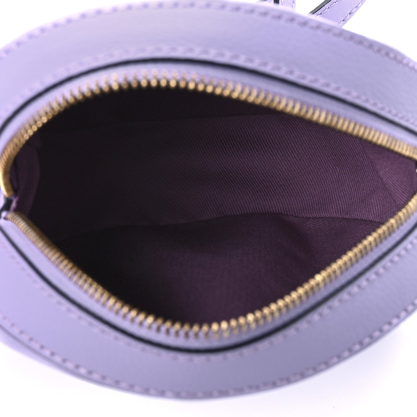 Calfskin La Medusa Round Camera Bag Lilac