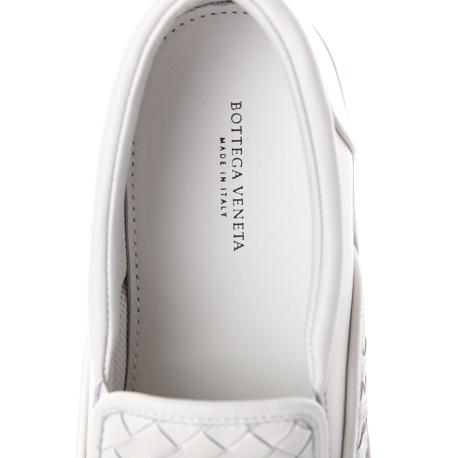 Bottega Veneta Nappa Intrecciato Slip On Sneakers 38.5 White 6 of 7