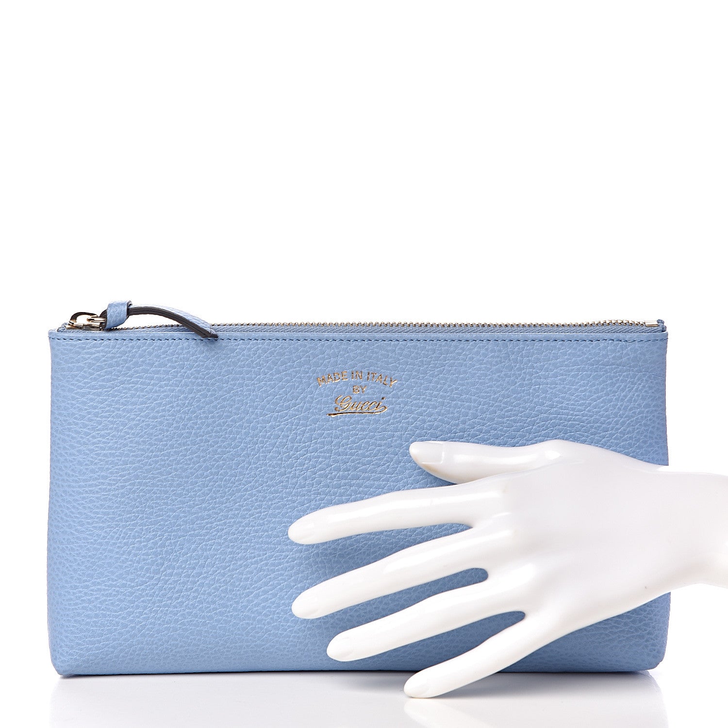 Gucci Dollar Calfskin Large Swing Pouch Mineral Blue 2 of 10