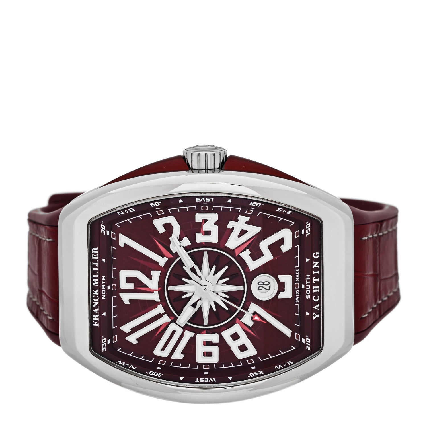 Franck Muller Stainless Steel Alligator 43mm Vanguard Yachting Automatic Watch Burgundy V43SCDT 2 of 5